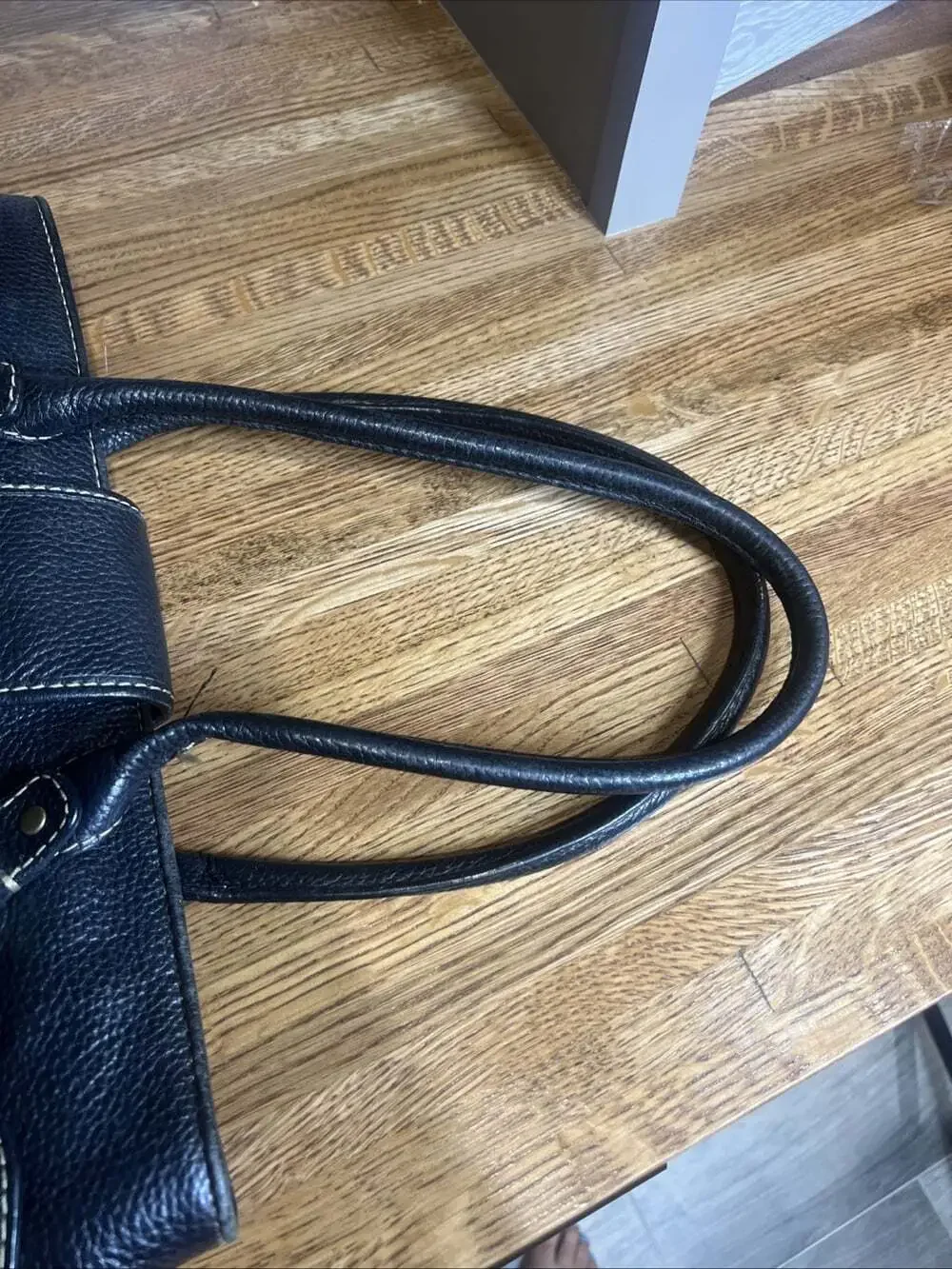 Michael Kors Black Pebbled Leather Shoulder Bag Brass Hardware Y2K Satchel
